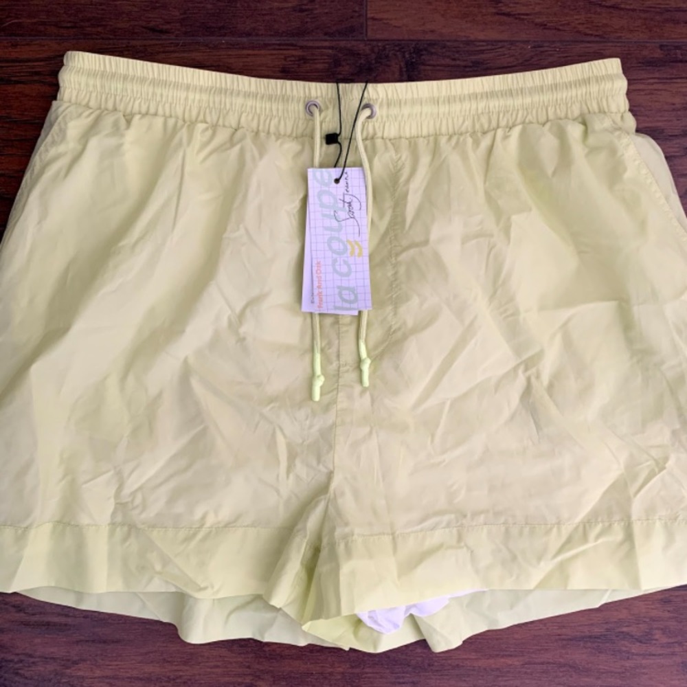Frank and Oak “Athleisure” Yellow/Lime Shorts